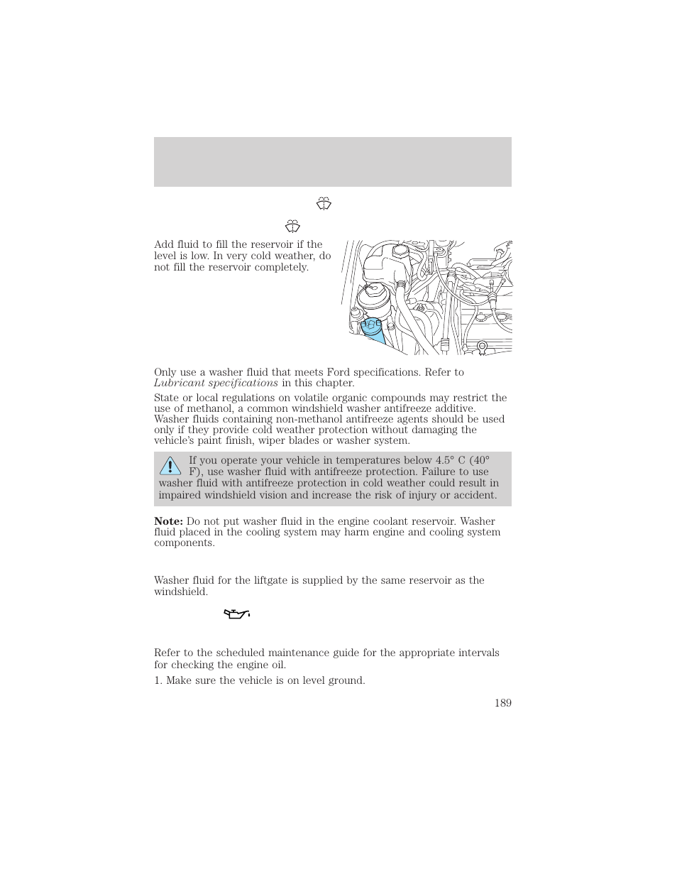 Maintenance and specifications | FORD 2003 Escape v.2 User Manual | Page 189 / 240