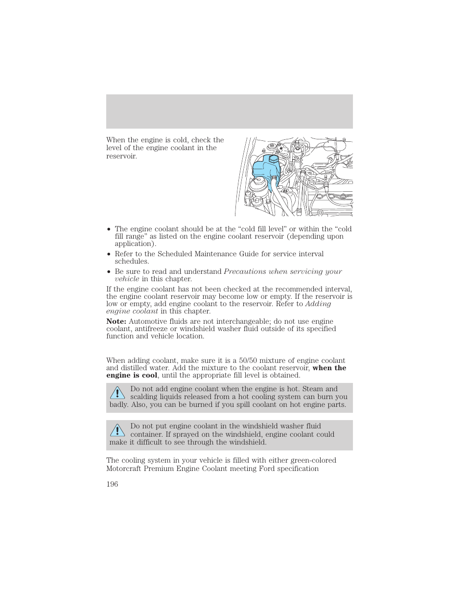 Maintenance and specifications | FORD 2003 Escape v.2 User Manual | Page 196 / 240