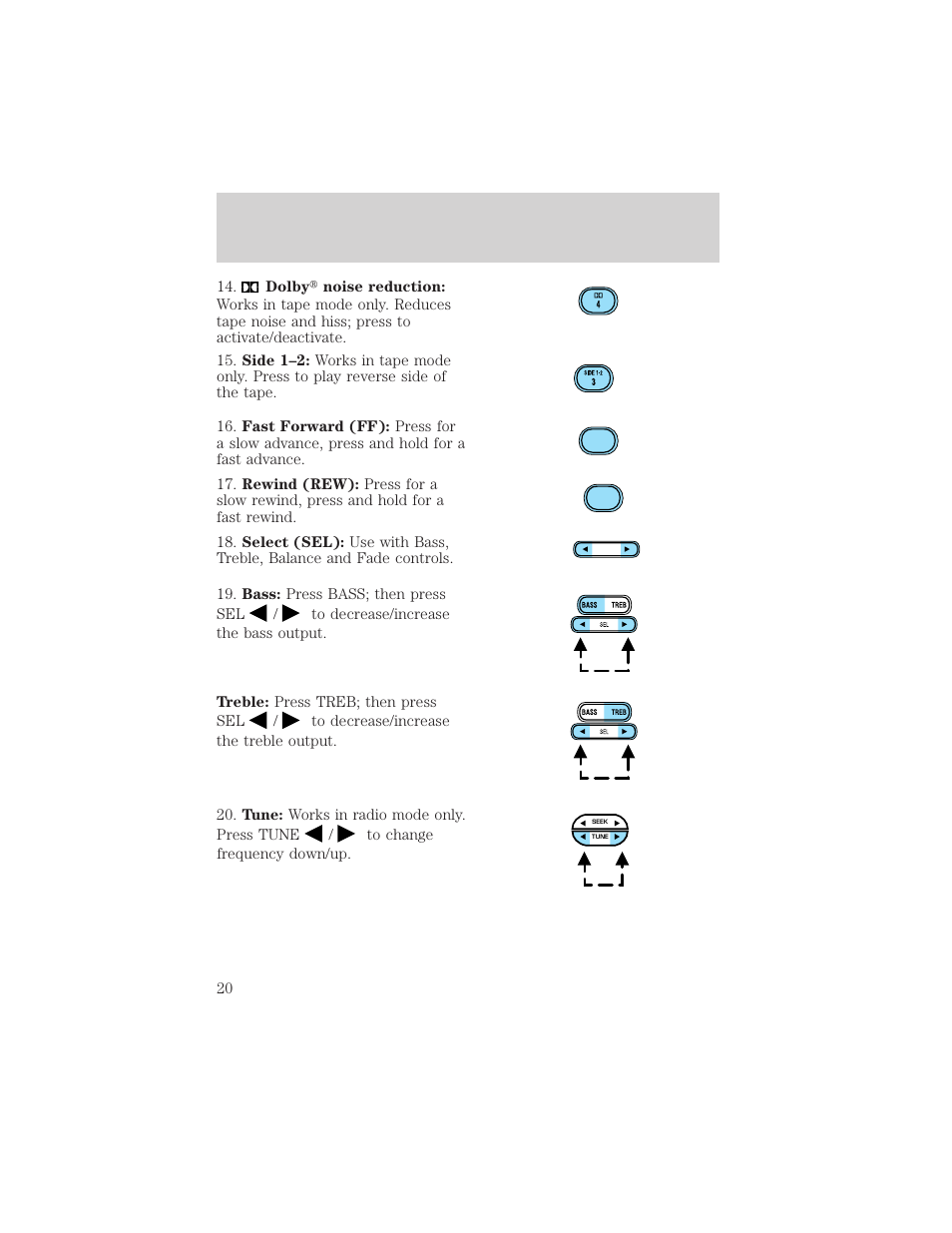 Entertainment systems | FORD 2003 Escape v.2 User Manual | Page 20 / 240