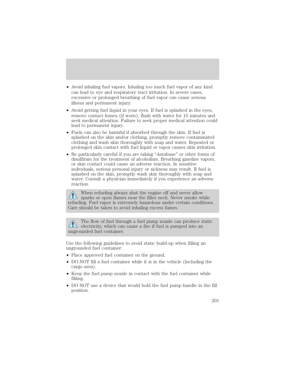 Maintenance and specifications | FORD 2003 Escape v.2 User Manual | Page 201 / 240