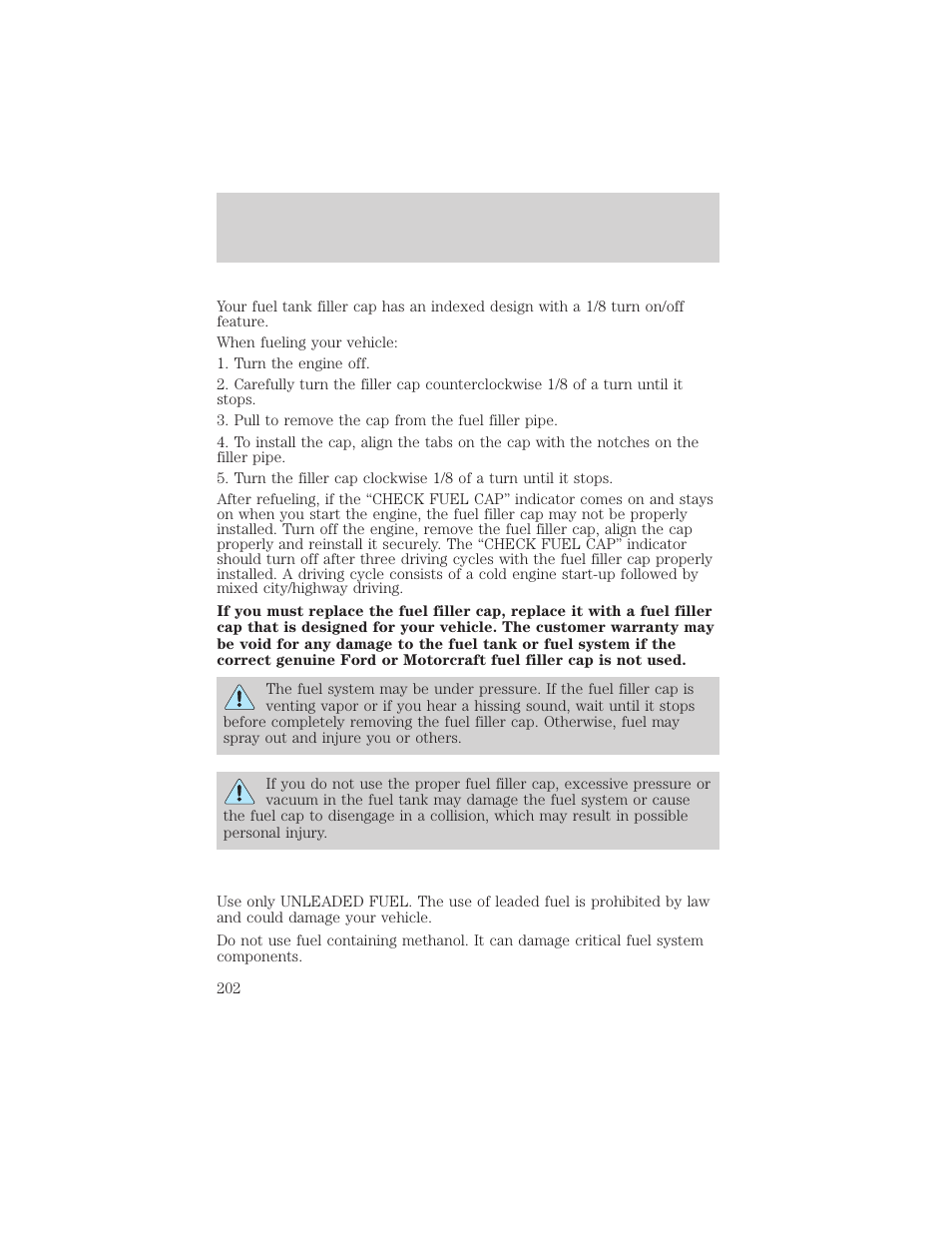 Maintenance and specifications | FORD 2003 Escape v.2 User Manual | Page 202 / 240