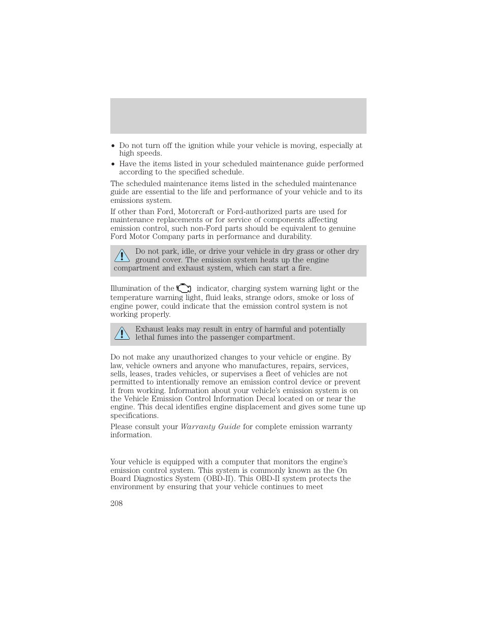 Maintenance and specifications | FORD 2003 Escape v.2 User Manual | Page 208 / 240