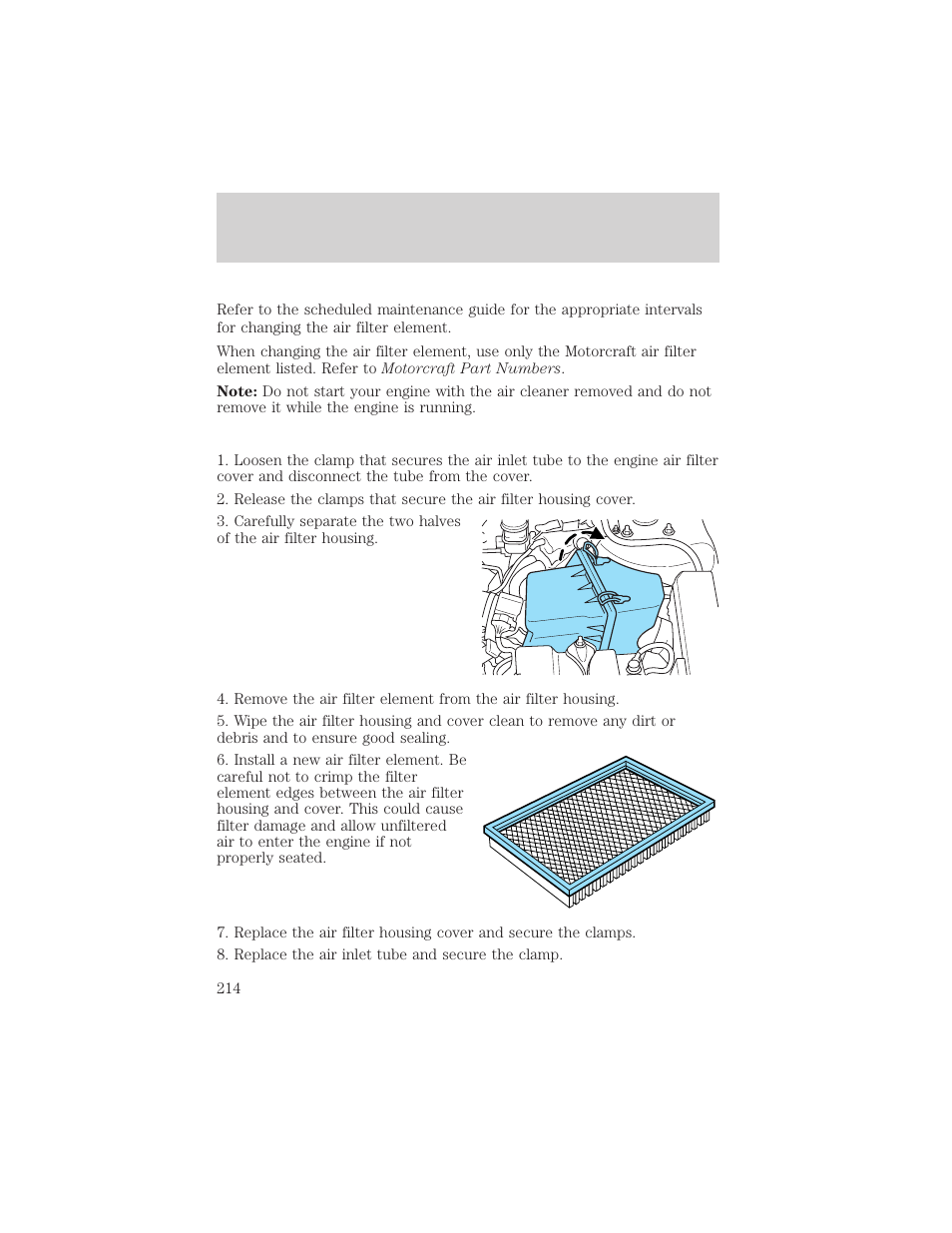 Maintenance and specifications | FORD 2003 Escape v.2 User Manual | Page 214 / 240