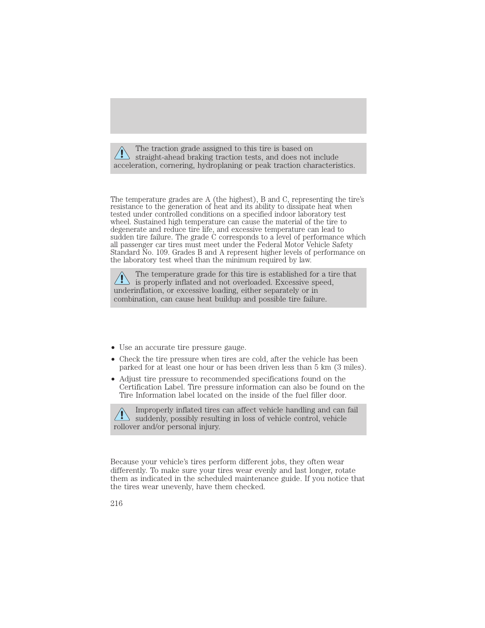 Maintenance and specifications | FORD 2003 Escape v.2 User Manual | Page 216 / 240