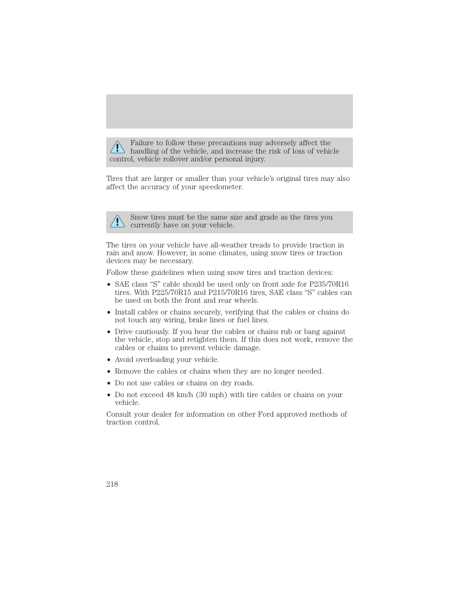 Maintenance and specifications | FORD 2003 Escape v.2 User Manual | Page 218 / 240