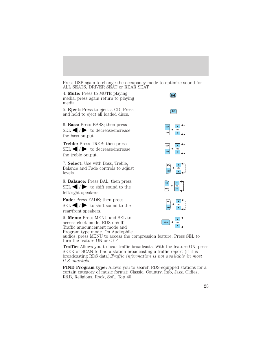 Entertainment systems | FORD 2003 Escape v.2 User Manual | Page 23 / 240