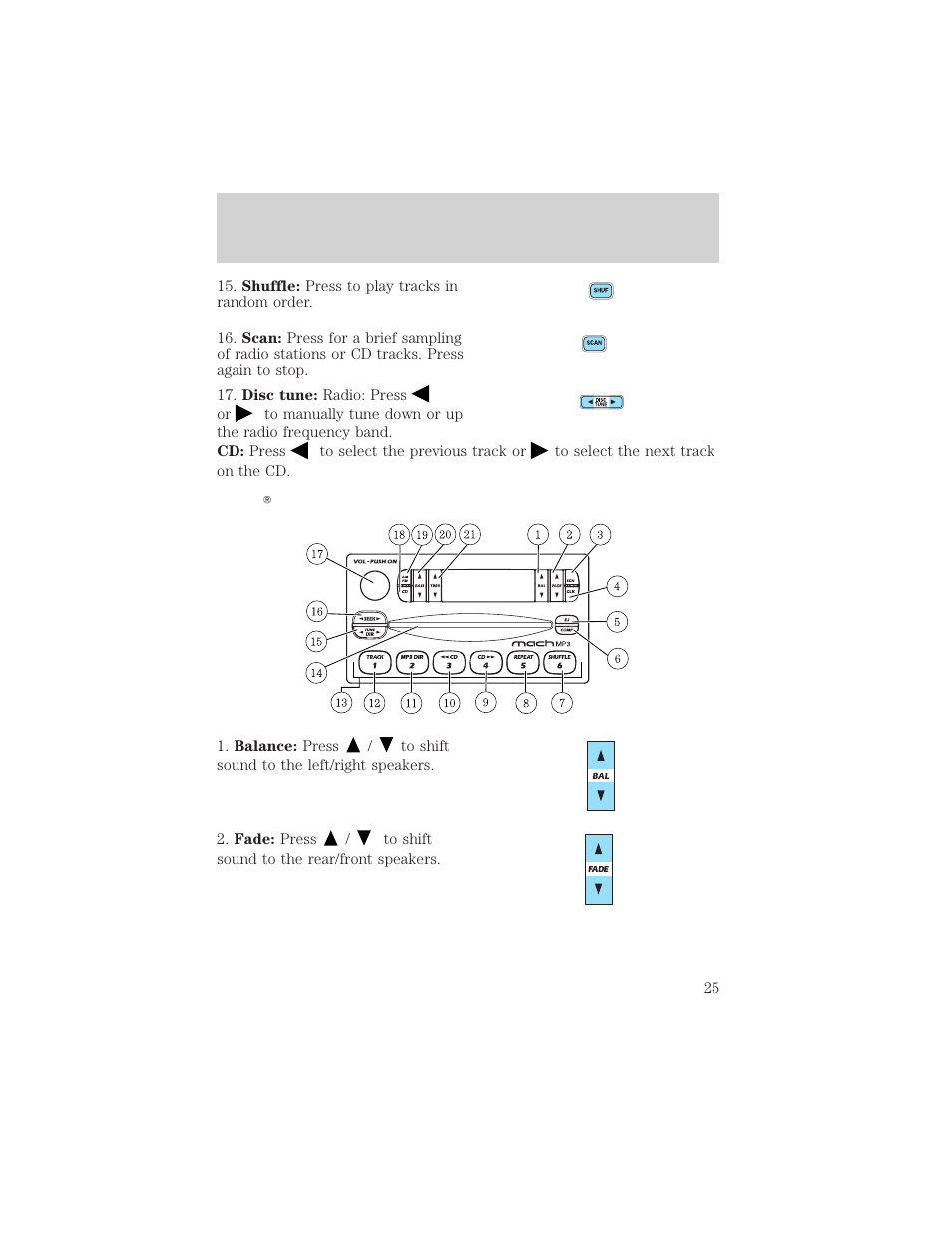 Entertainment systems | FORD 2003 Escape v.2 User Manual | Page 25 / 240