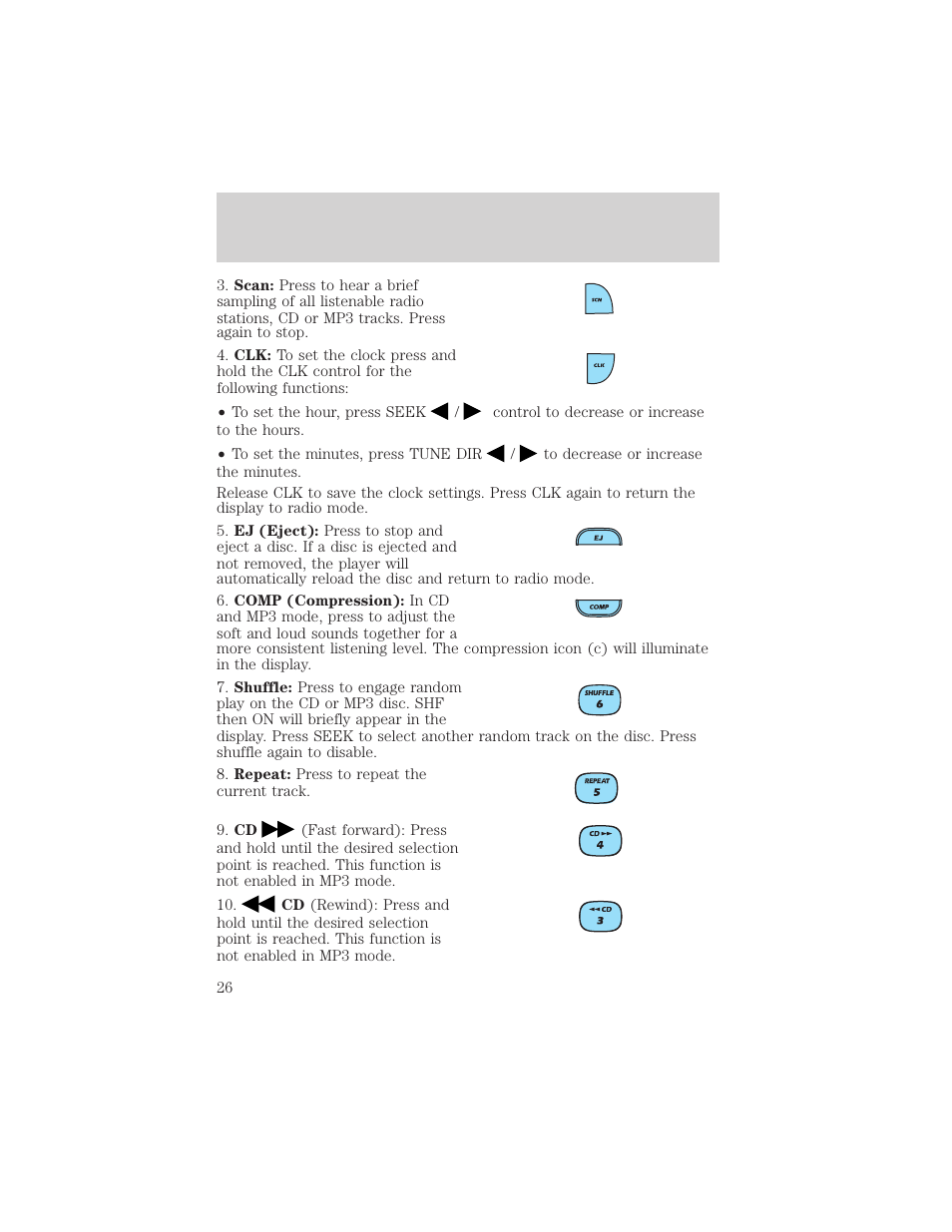 Entertainment systems | FORD 2003 Escape v.2 User Manual | Page 26 / 240