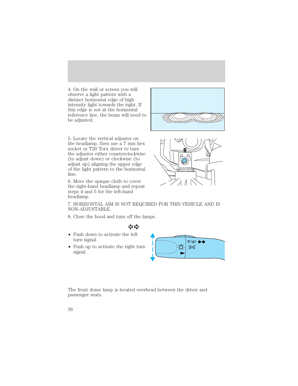 Lights | FORD 2003 Escape v.2 User Manual | Page 36 / 240