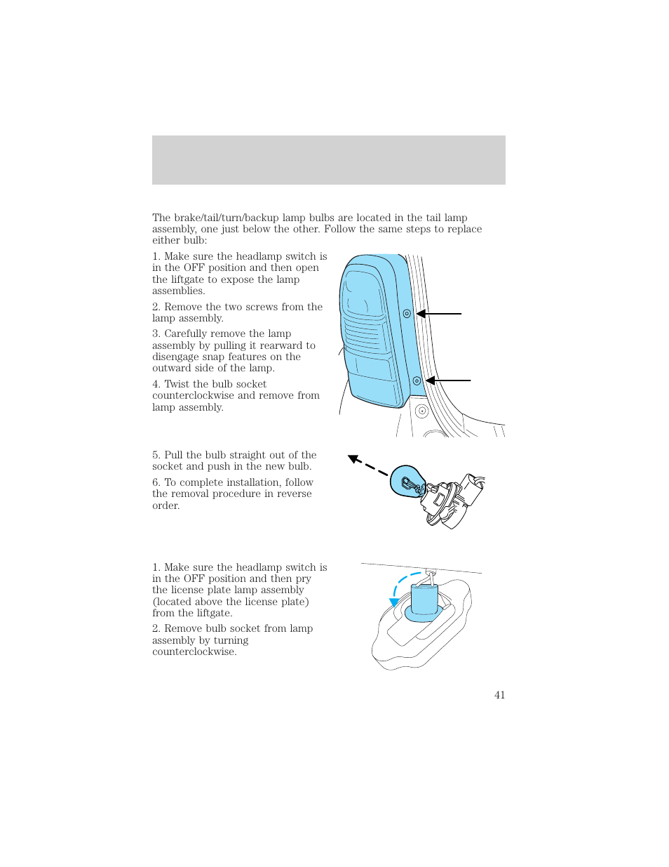 Lights | FORD 2003 Escape v.2 User Manual | Page 41 / 240