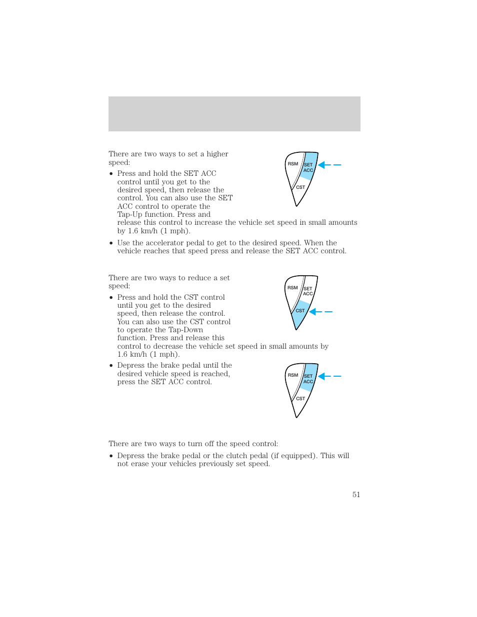 Driver controls | FORD 2003 Escape v.2 User Manual | Page 51 / 240