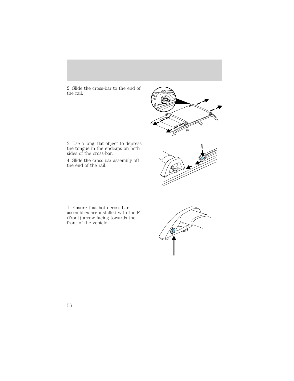 Driver controls | FORD 2003 Escape v.2 User Manual | Page 56 / 240