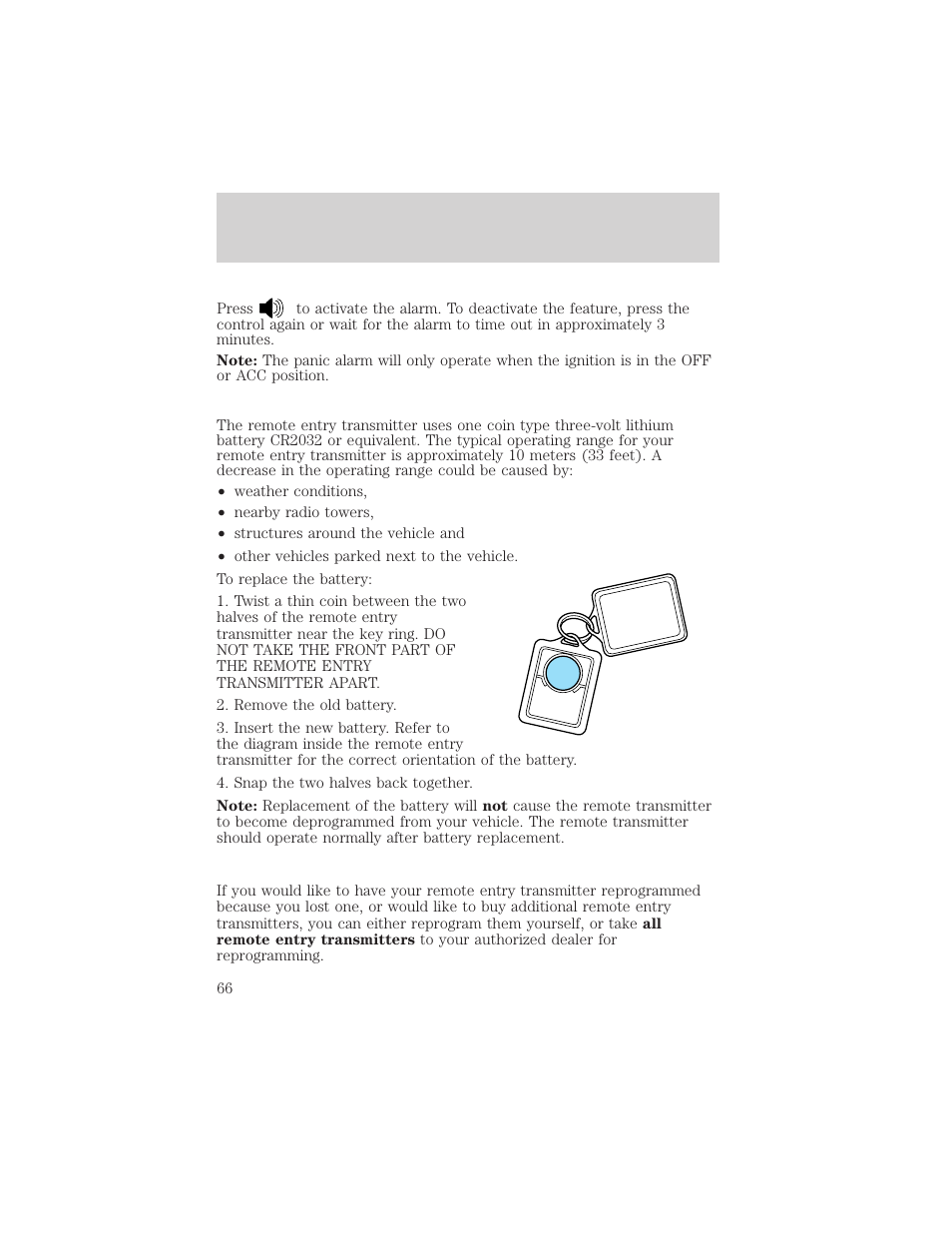 Locks and security | FORD 2003 Escape v.2 User Manual | Page 66 / 240
