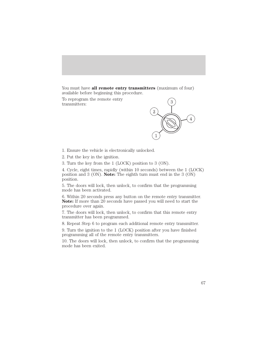 Locks and security | FORD 2003 Escape v.2 User Manual | Page 67 / 240