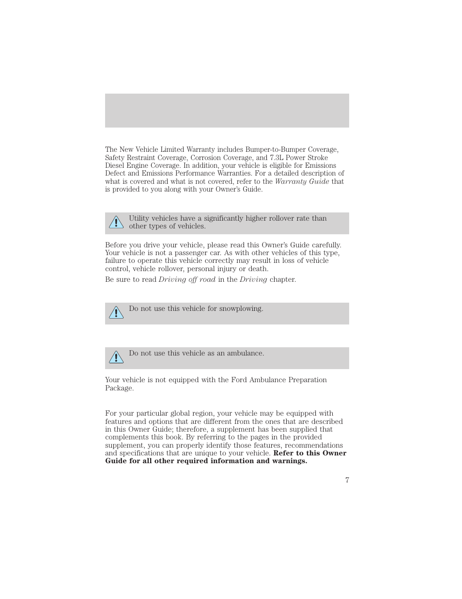 Introduction | FORD 2003 Escape v.2 User Manual | Page 7 / 240