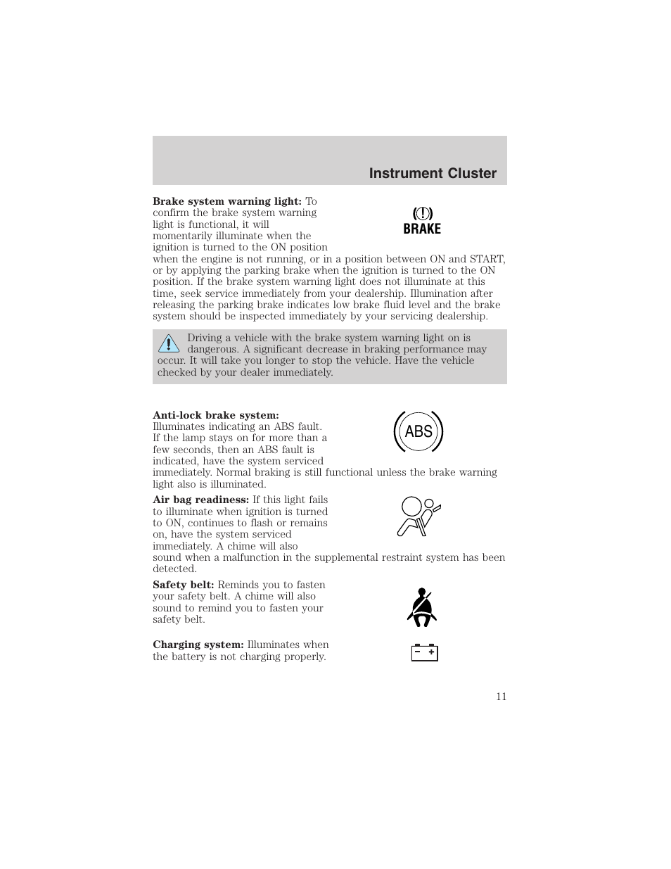 FORD 2003 Escape v.3 User Manual | Page 11 / 240