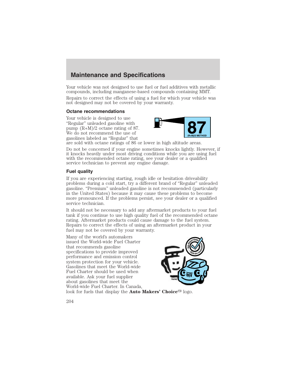FORD 2003 Escape v.3 User Manual | Page 204 / 240