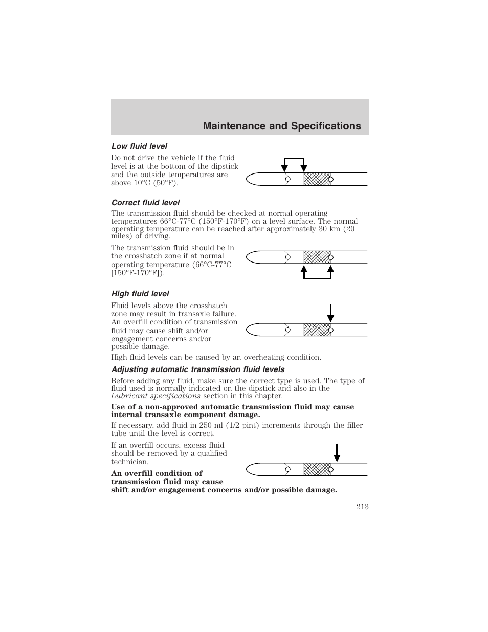 Maintenance and specifications | FORD 2003 Escape v.3 User Manual | Page 213 / 240