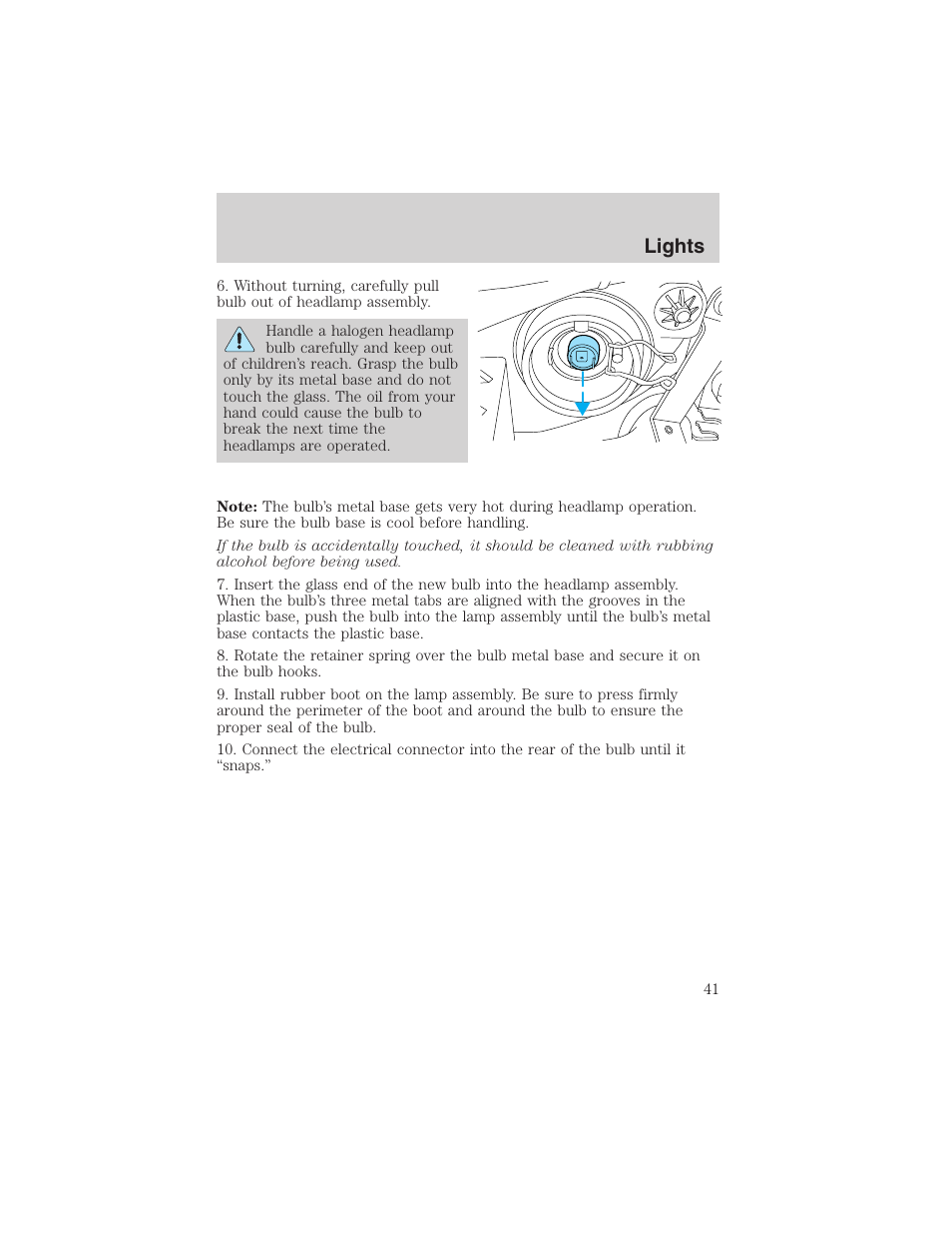 Lights | FORD 2003 Escape v.3 User Manual | Page 41 / 240