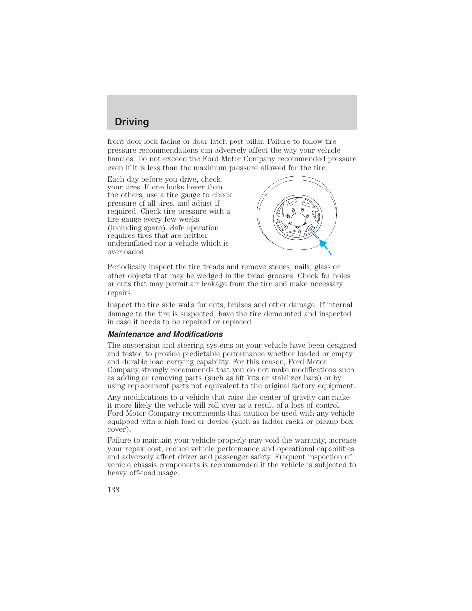 Driving | FORD 2003 Escape v.4 User Manual | Page 138 / 240