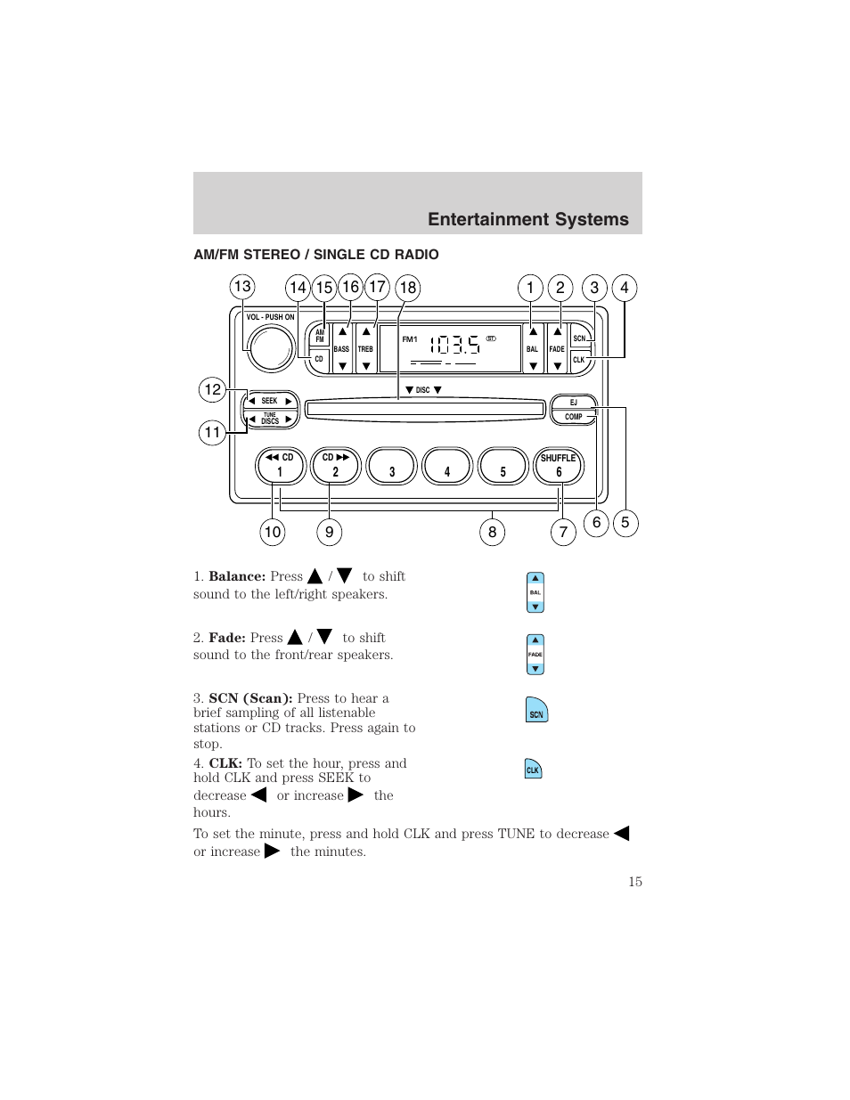 Entertainment systems | FORD 2003 Escape v.4 User Manual | Page 15 / 240