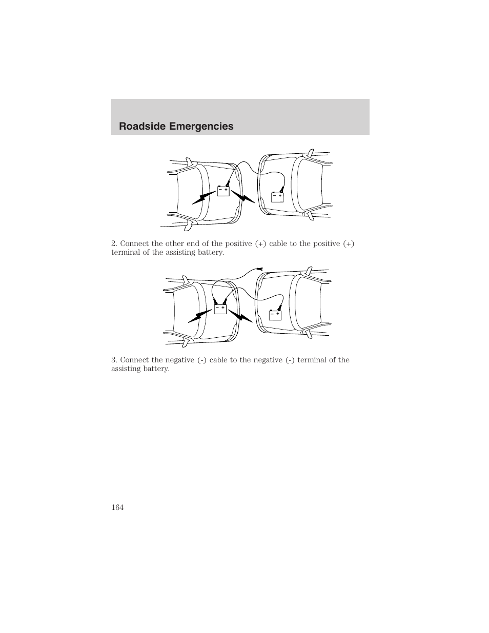 Roadside emergencies | FORD 2003 Escape v.4 User Manual | Page 164 / 240