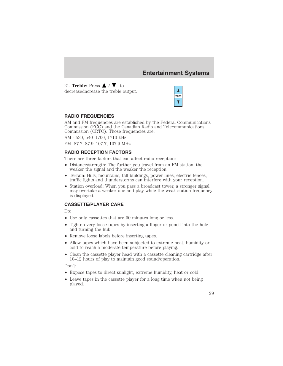 Entertainment systems | FORD 2003 Escape v.4 User Manual | Page 29 / 240