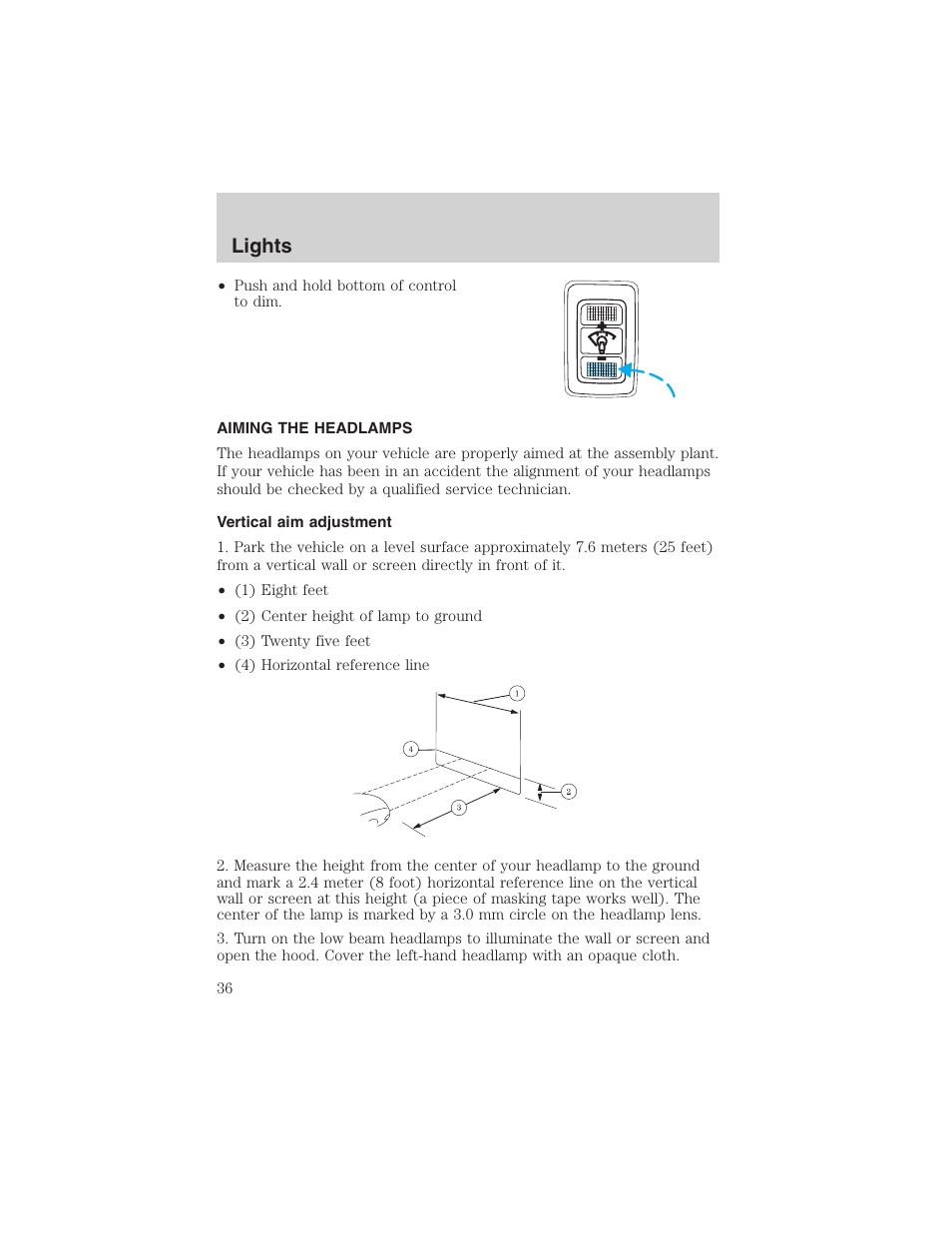Lights | FORD 2003 Escape v.4 User Manual | Page 36 / 240