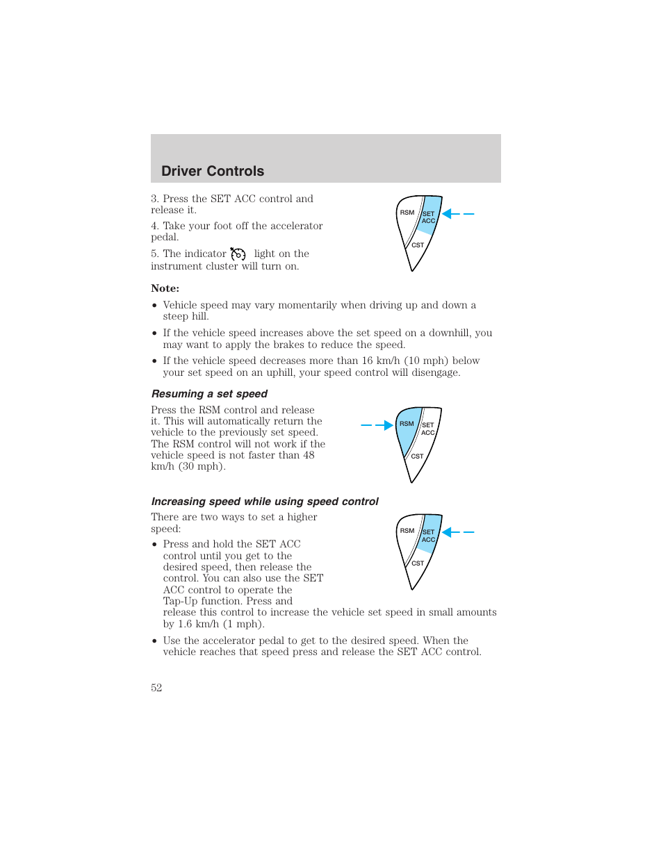 Driver controls | FORD 2003 Escape v.4 User Manual | Page 52 / 240