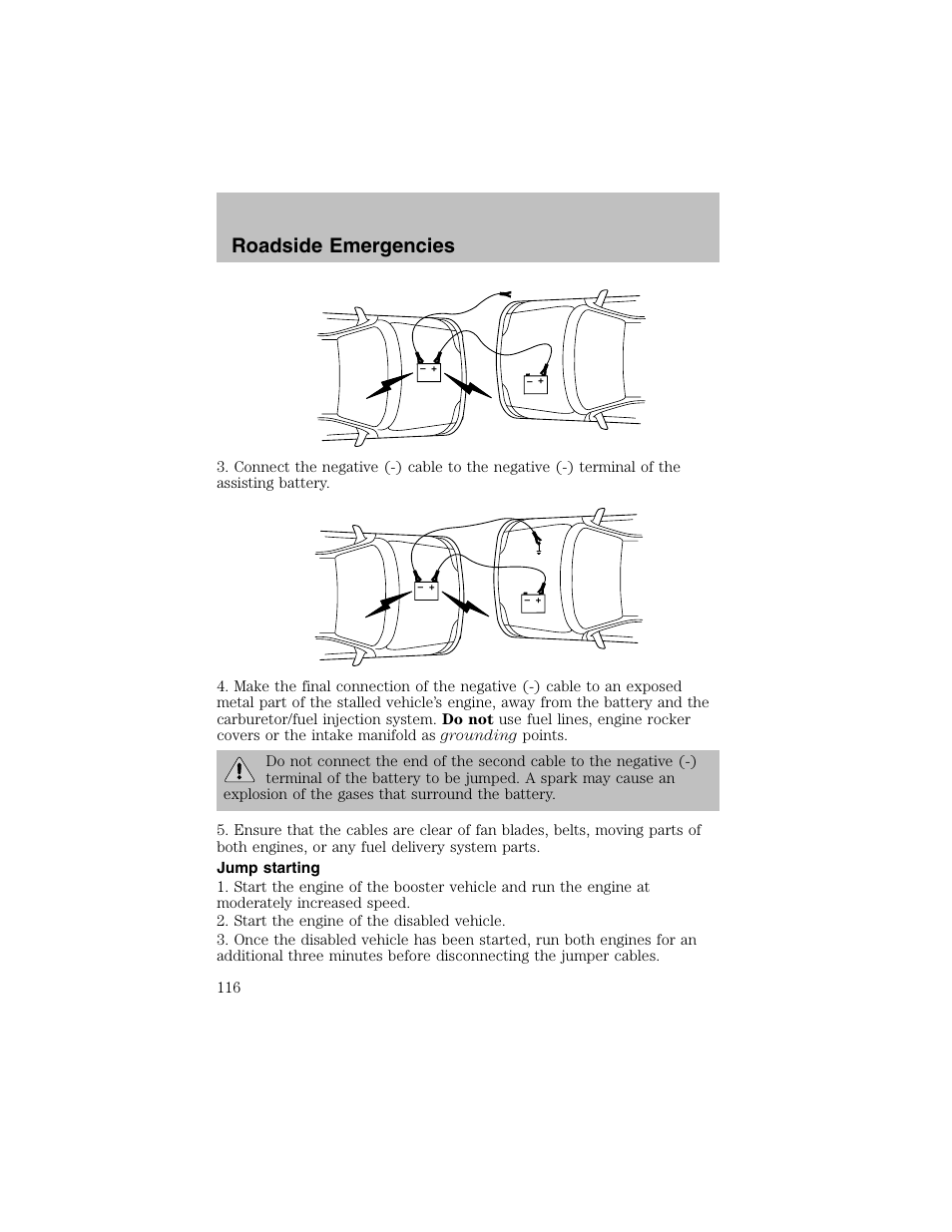 Roadside emergencies | FORD 2003 Escort User Manual | Page 116 / 184