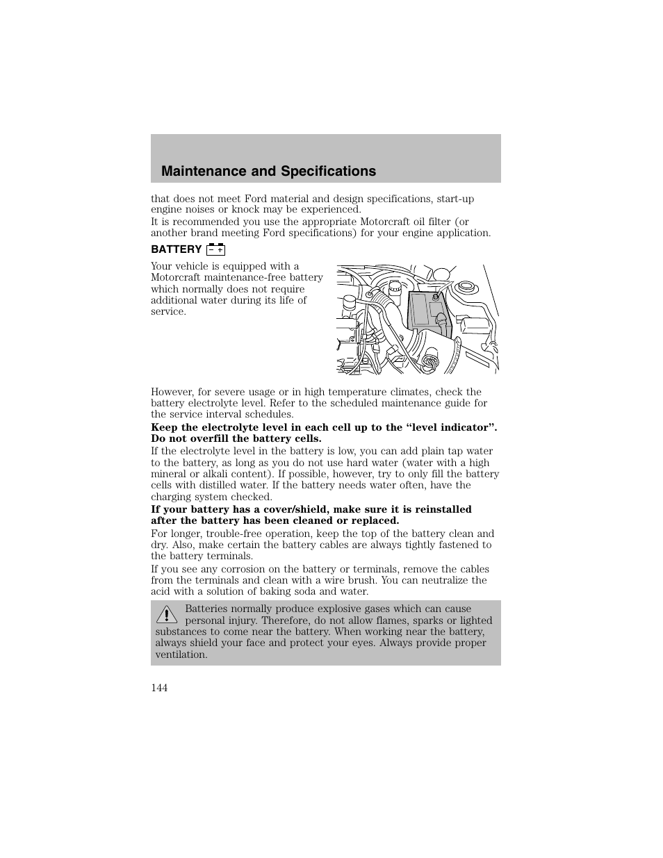 Maintenance and specifications | FORD 2003 Escort User Manual | Page 144 / 184