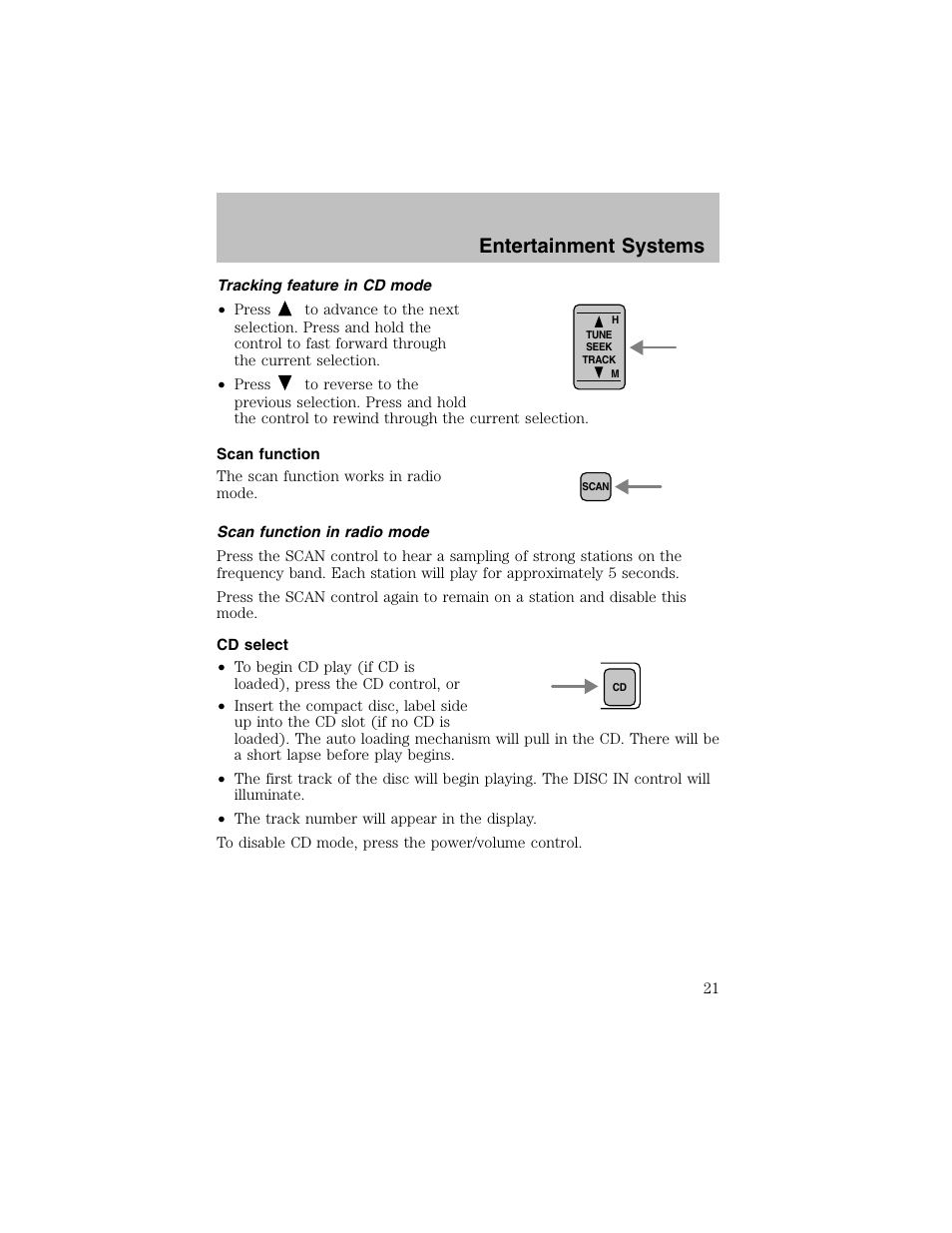 Entertainment systems | FORD 2003 Escort User Manual | Page 21 / 184