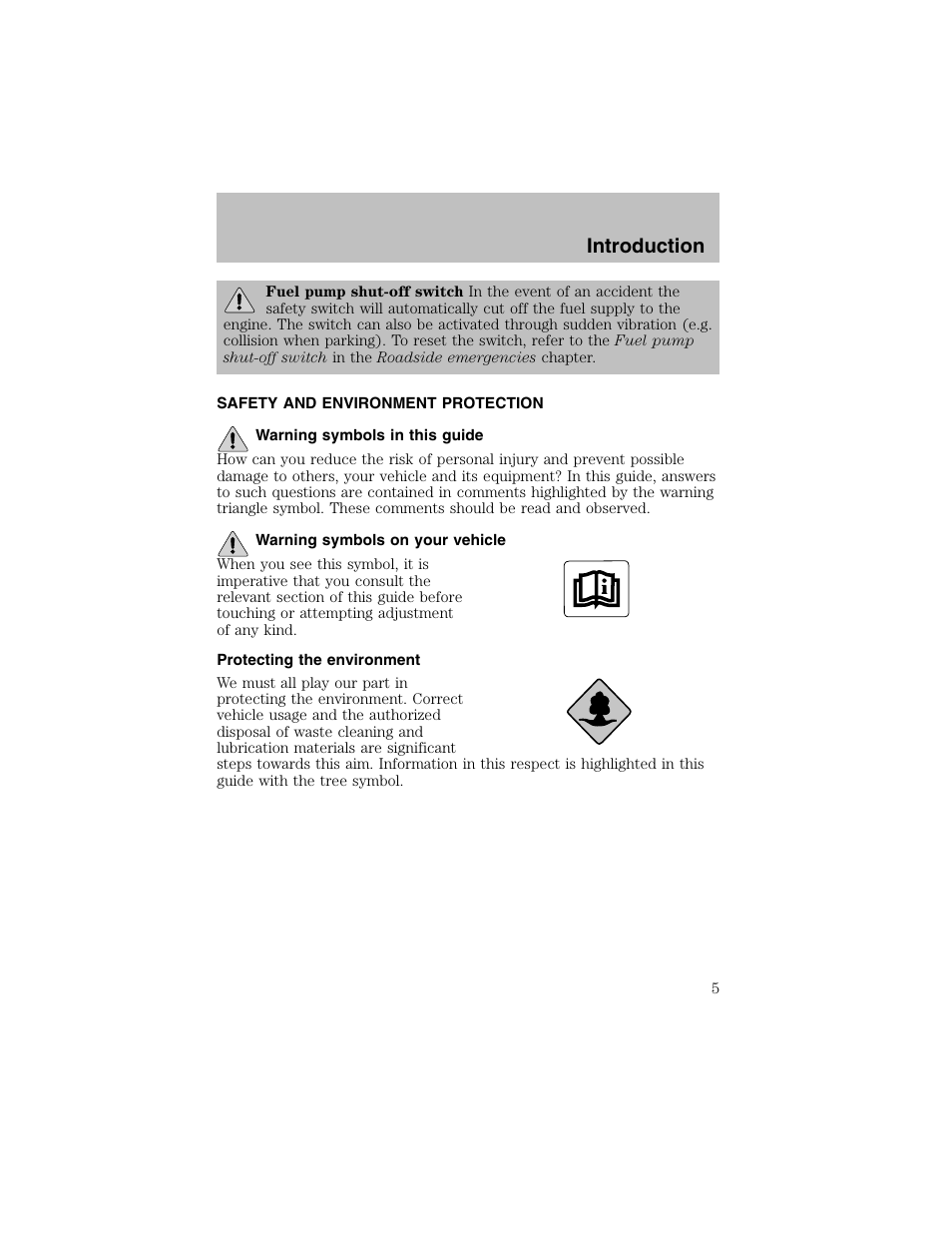 Introduction | FORD 2003 Escort User Manual | Page 5 / 184
