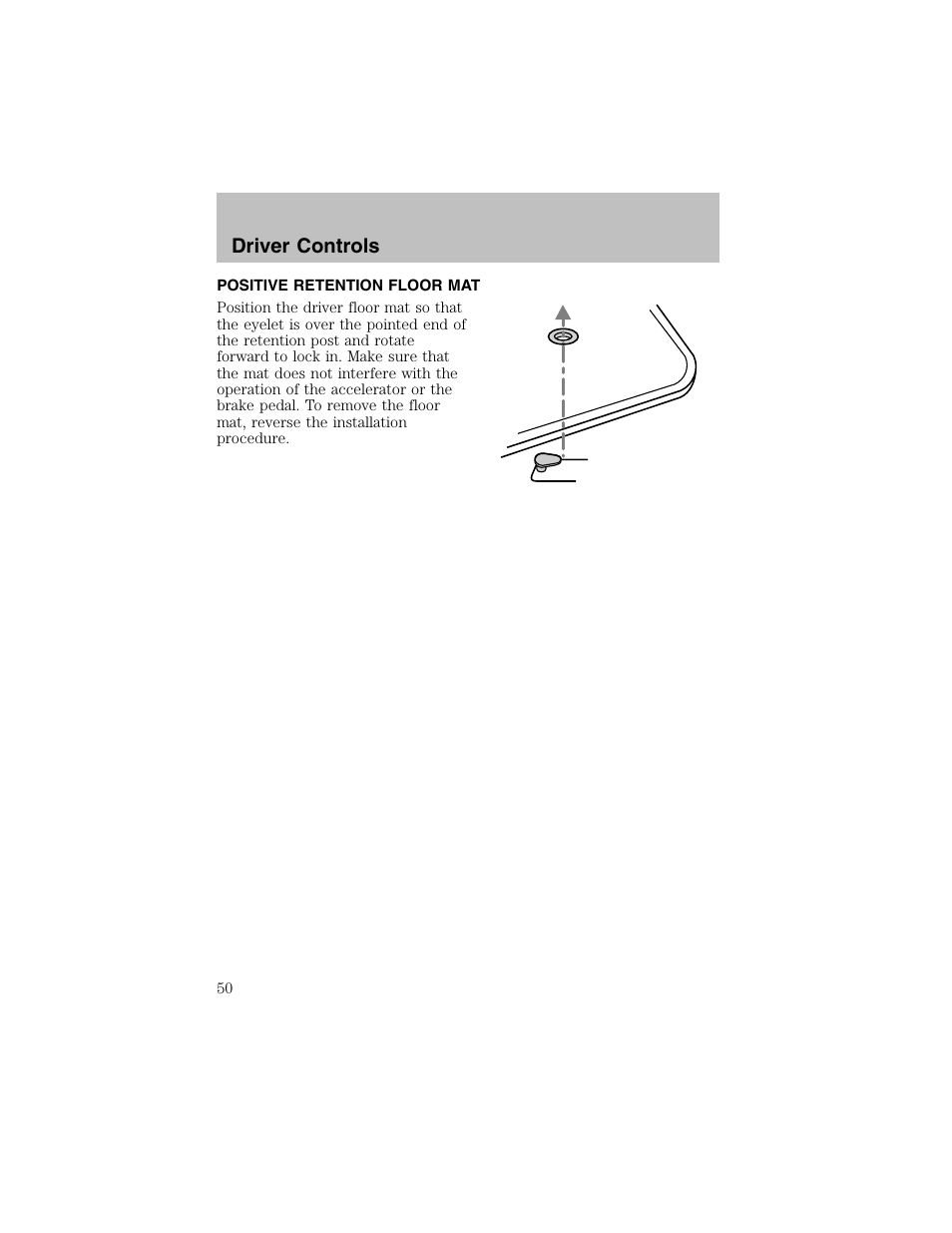 Driver controls | FORD 2003 Escort User Manual | Page 50 / 184