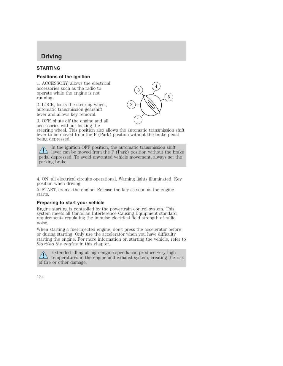 Driving | FORD 2003 Excursion v.1 User Manual | Page 124 / 240