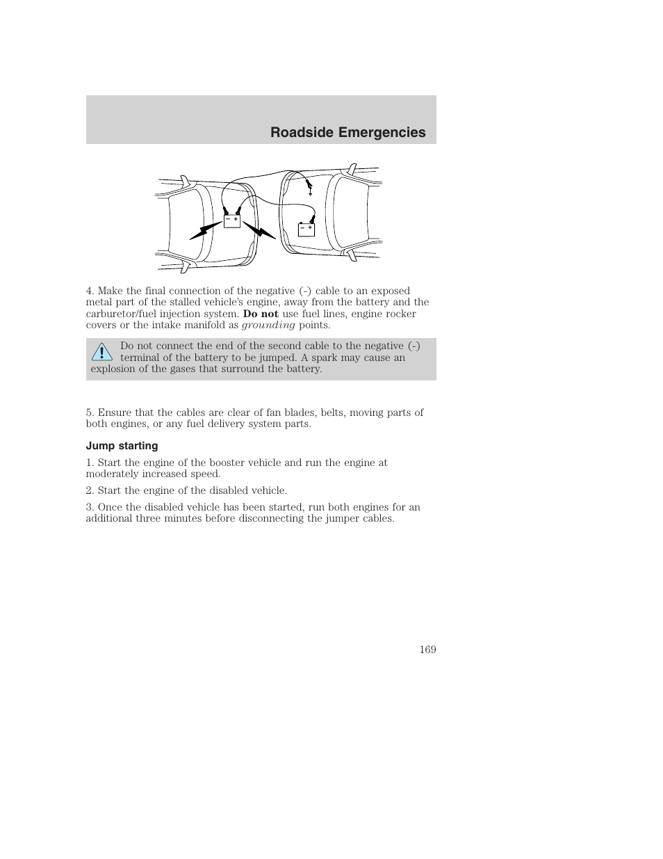 Roadside emergencies | FORD 2003 Excursion v.1 User Manual | Page 169 / 240