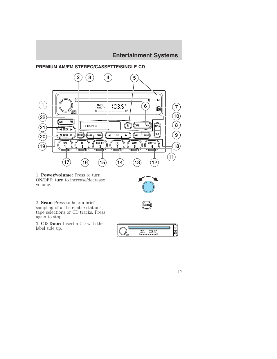 Entertainment systems | FORD 2003 Excursion v.1 User Manual | Page 17 / 240