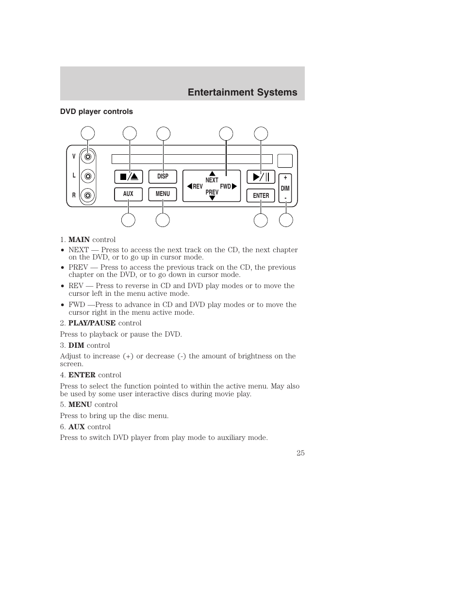 Entertainment systems | FORD 2003 Excursion v.1 User Manual | Page 25 / 240