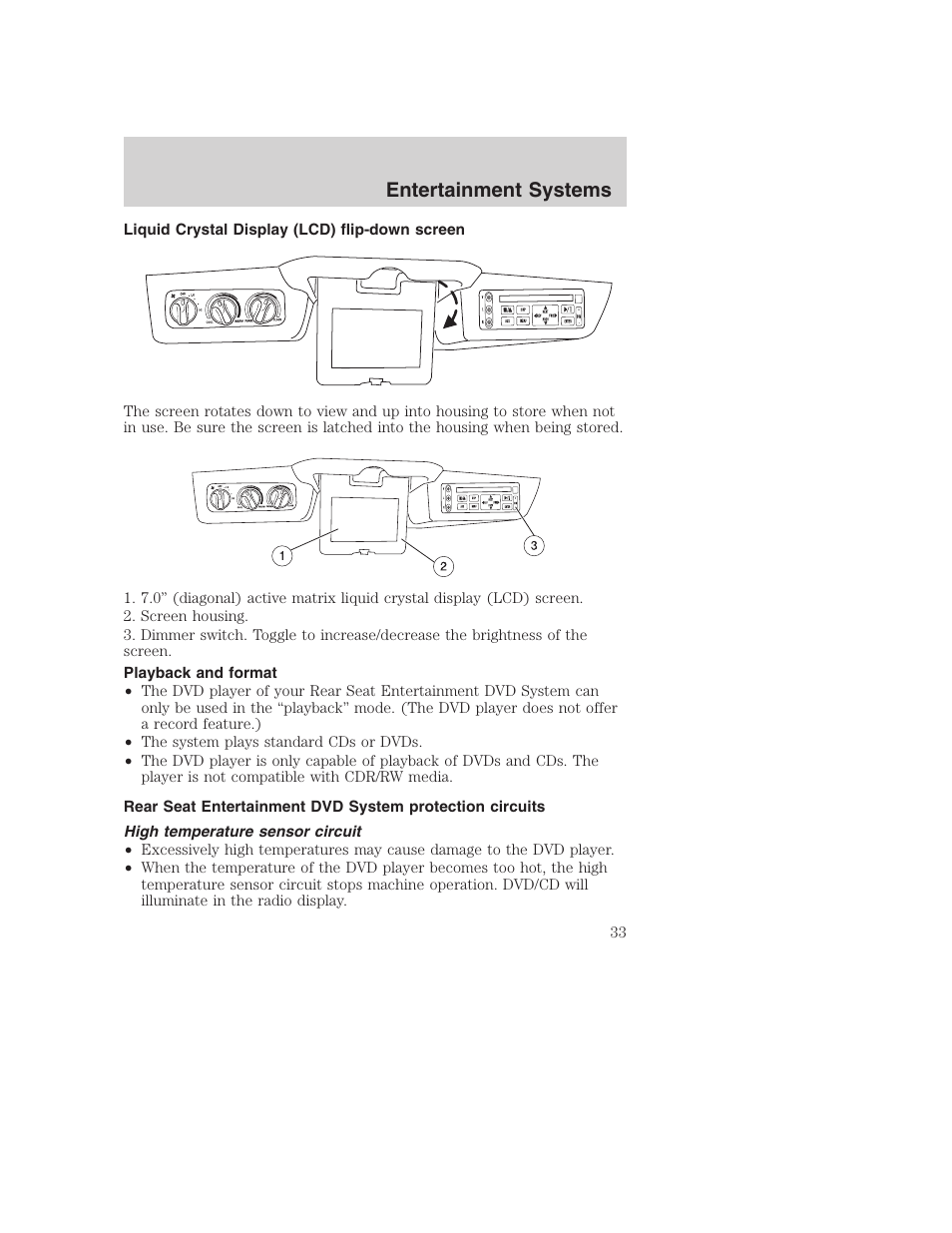 Entertainment systems | FORD 2003 Excursion v.1 User Manual | Page 33 / 240