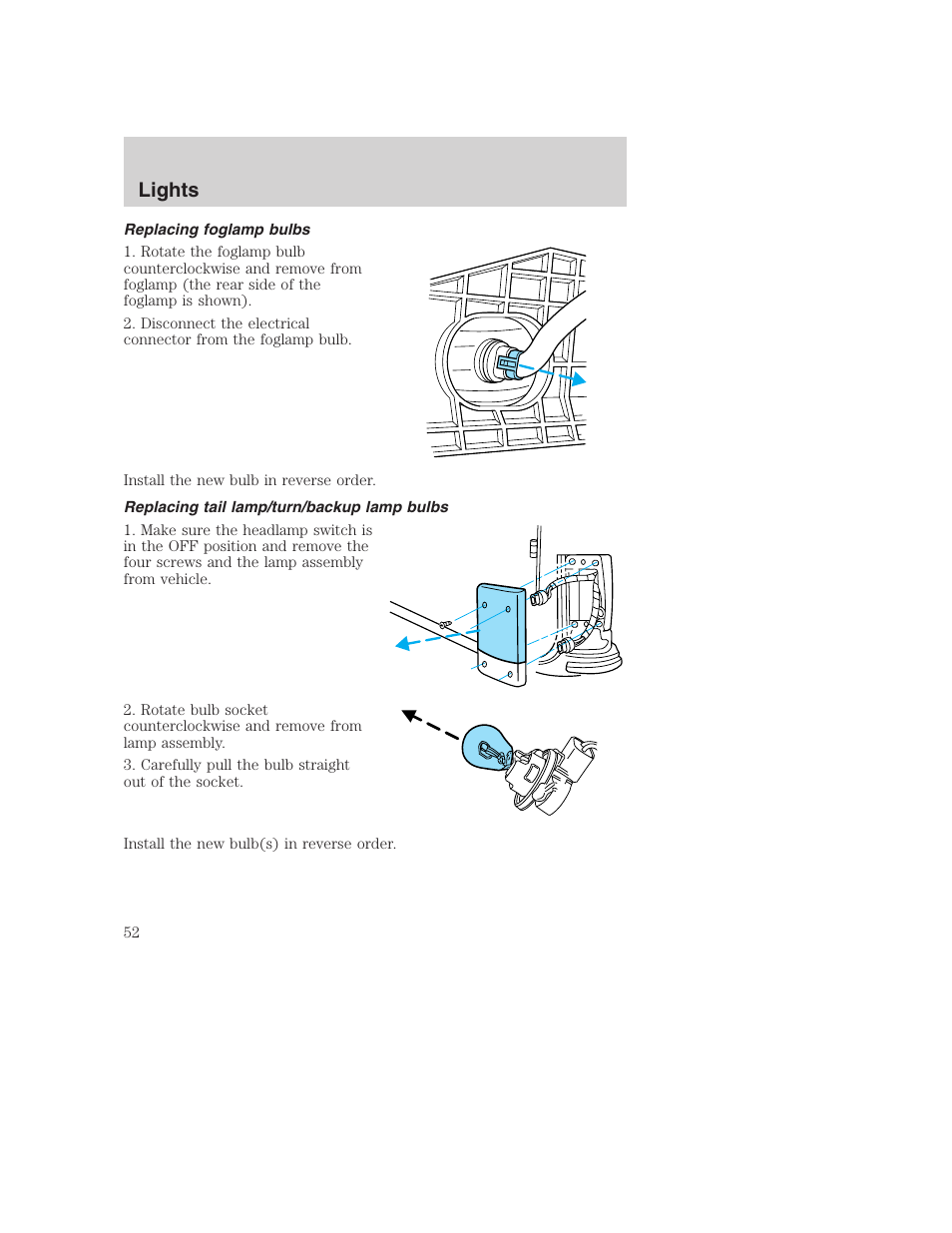 Lights | FORD 2003 Excursion v.1 User Manual | Page 52 / 240