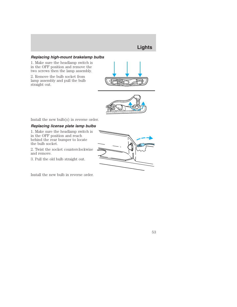 Lights | FORD 2003 Excursion v.1 User Manual | Page 53 / 240