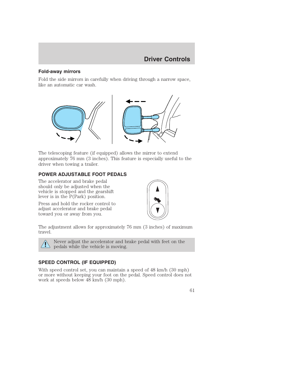 Driver controls | FORD 2003 Excursion v.1 User Manual | Page 61 / 240