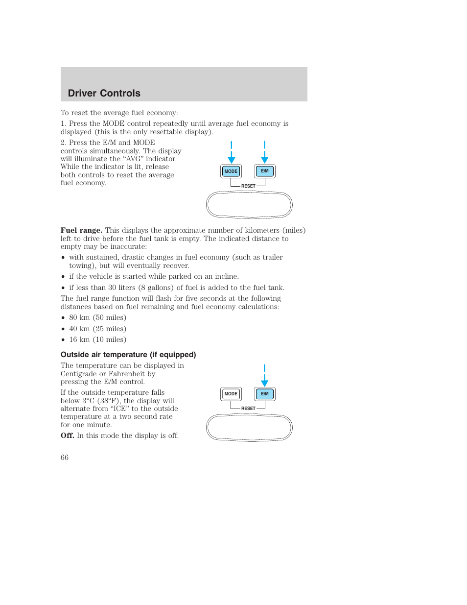 Driver controls | FORD 2003 Excursion v.1 User Manual | Page 66 / 240