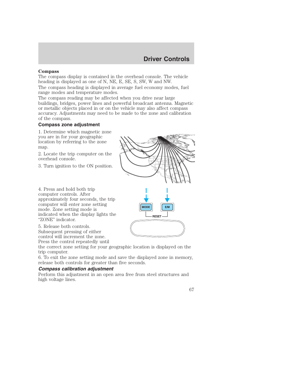 Driver controls | FORD 2003 Excursion v.1 User Manual | Page 67 / 240