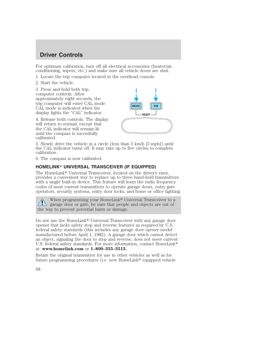 Driver controls | FORD 2003 Excursion v.1 User Manual | Page 68 / 240