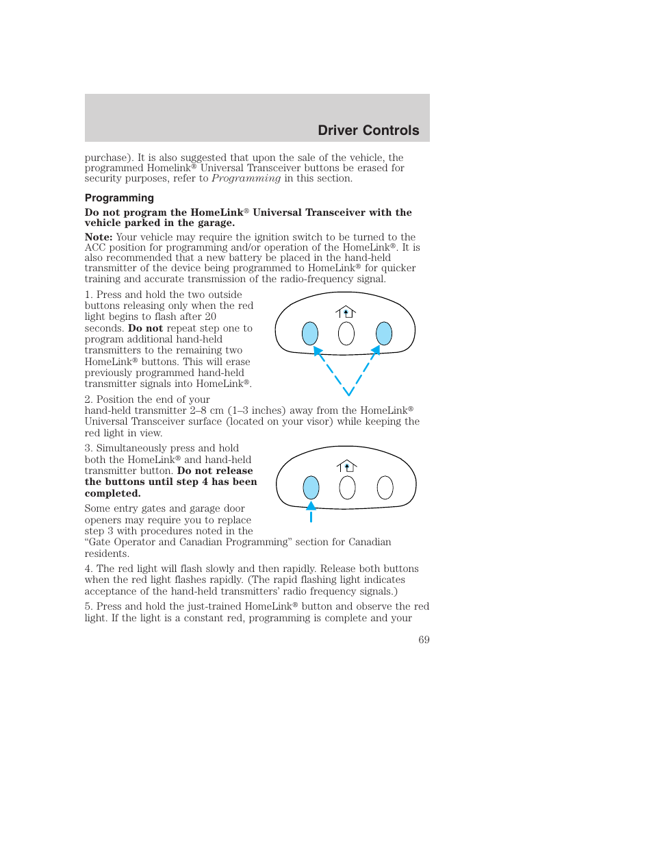 Driver controls | FORD 2003 Excursion v.1 User Manual | Page 69 / 240