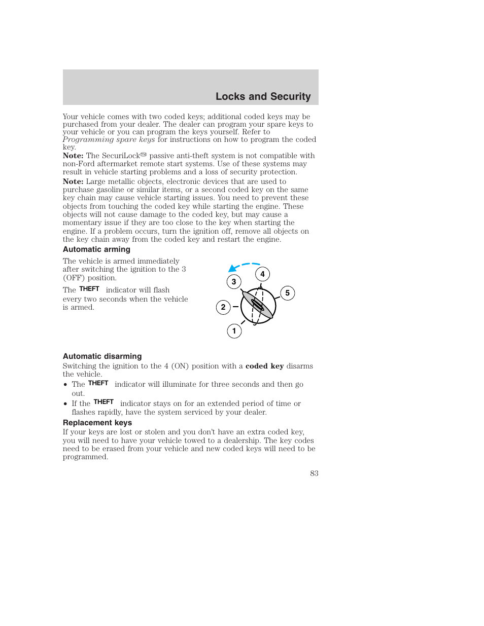 Locks and security | FORD 2003 Excursion v.1 User Manual | Page 83 / 240