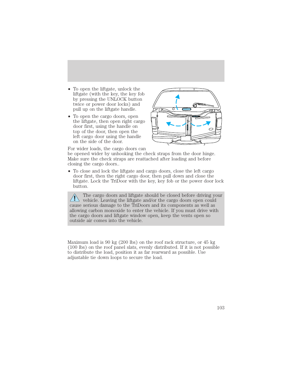 Driver controls | FORD 2003 Excursion v.2 User Manual | Page 103 / 272