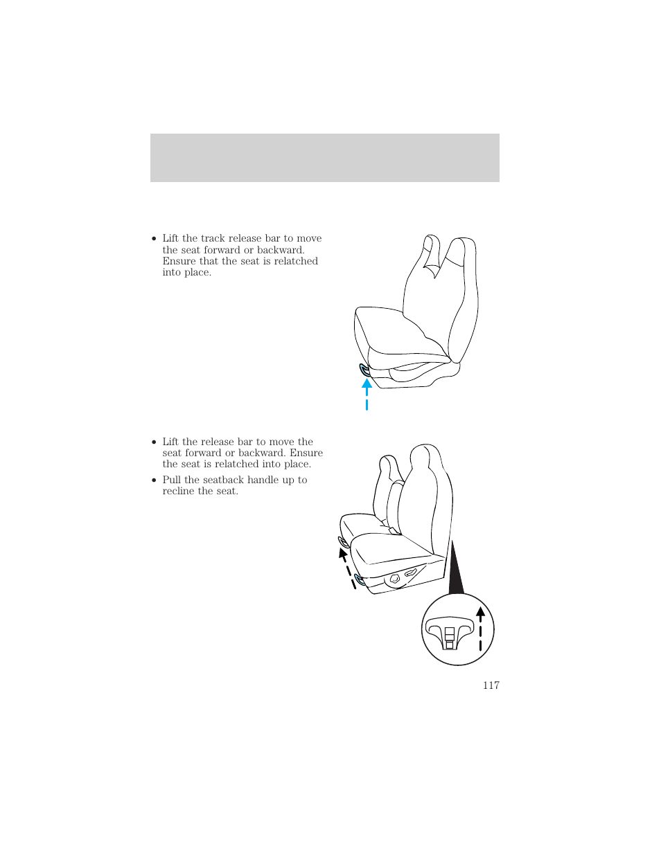 Seating and safety restraints | FORD 2003 Excursion v.2 User Manual | Page 117 / 272