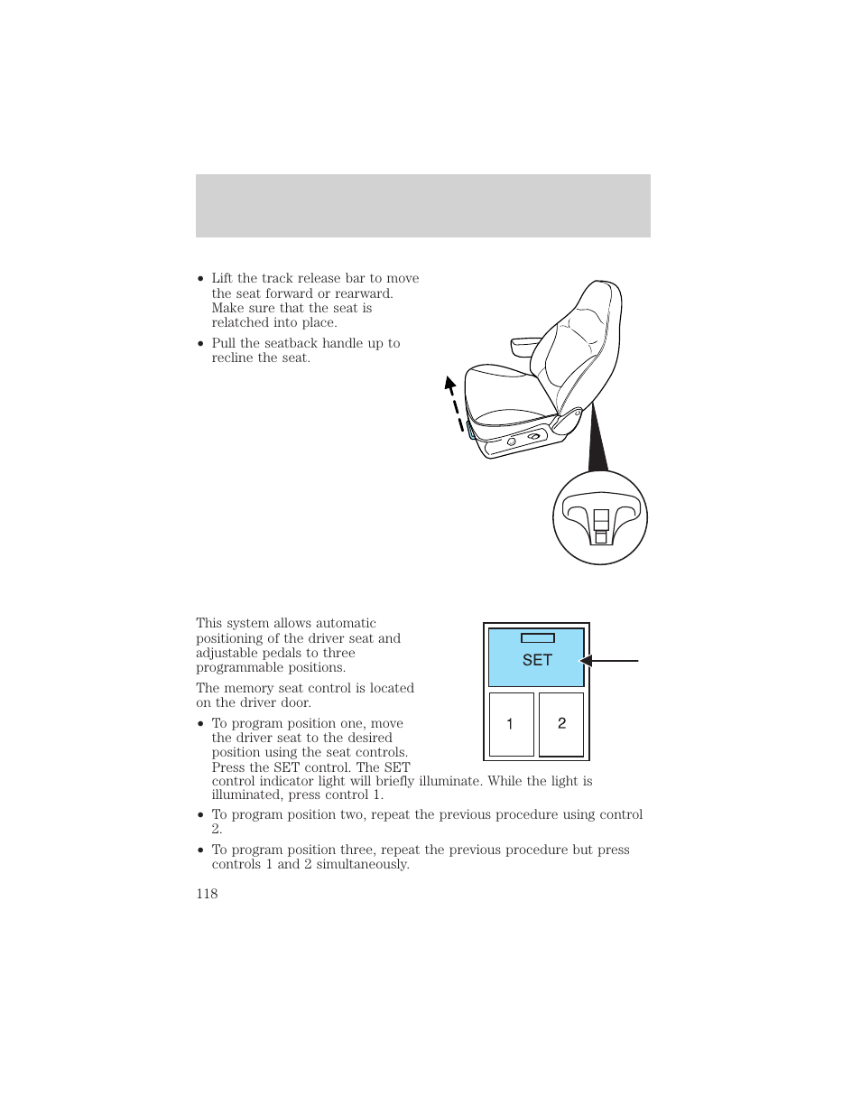Seating and safety restraints | FORD 2003 Excursion v.2 User Manual | Page 118 / 272
